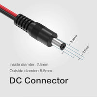 ALLPOWERS Solar-PV-Verbindungskabel Anderson zu DC5525, 1,5 m, 16 AWG (5.5mm x 2.5mm)