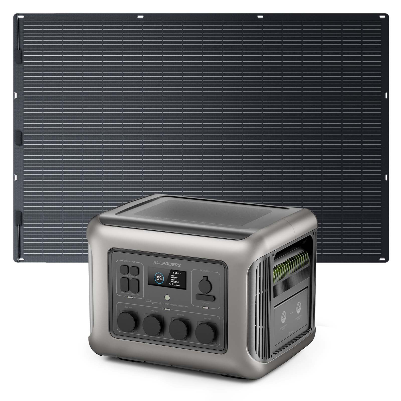 ALLPOWERS Solargenerator-Kit 2500W (R2500 + SF400 400W Flexibles Solarpanel)