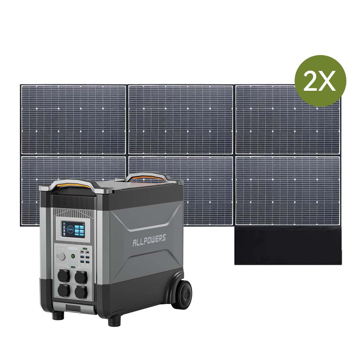 ALLPOWERS Solar Generator Kit 4000W (R4000 + SP039 600W Solar Panel with Monocrystalline Cell) 